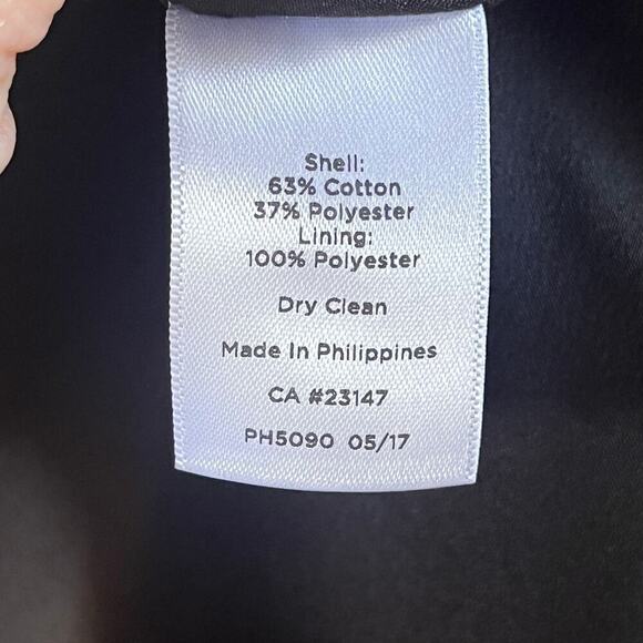 Talbots Black And White Tweed Mini Skirt Fringe Trim Size 2P - Picture 9 of 9